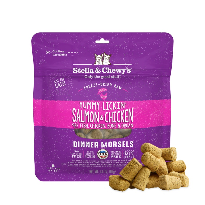Yummy Lickin Salmon & Chicken Freeze-Dried Raw Dinner Morsels