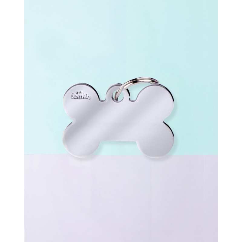 Bonne Bone in Chrome Custom Pet ID Tag