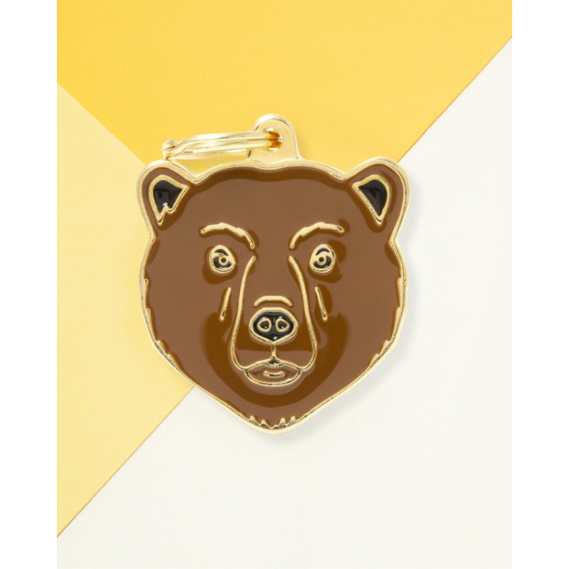 Brown Bear Custom Pet ID Tag