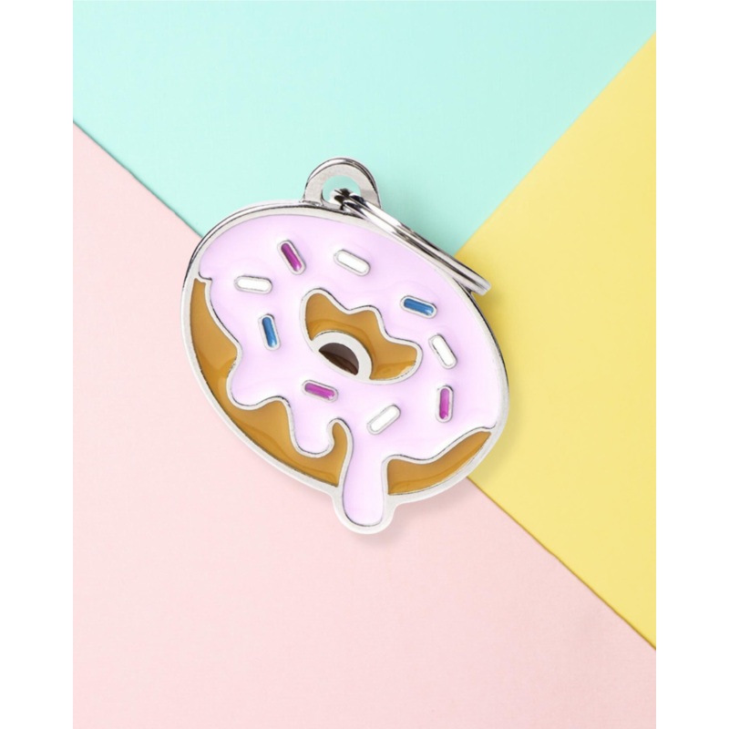 Dogs Love Donuts Custom Pet ID Tag
