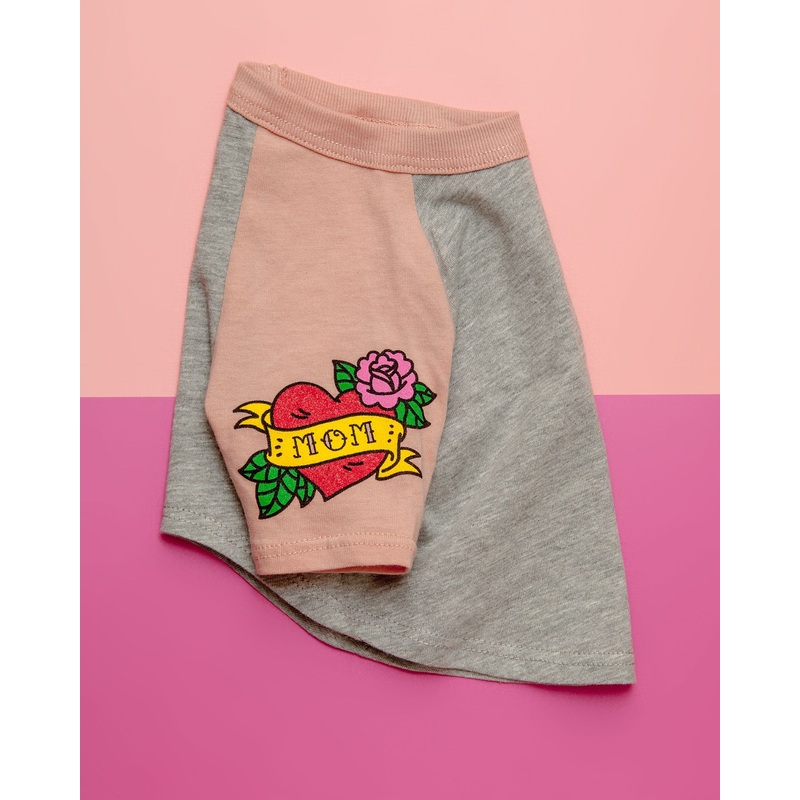 Mom Tattoo Tee in Pink|X-SMALL|SMALL|MEDIUM|LARGE|X-LARGE