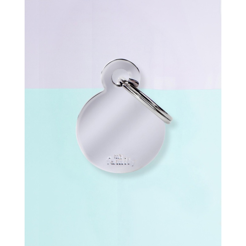 Chic Circle Chrome Custom Pet ID Tag