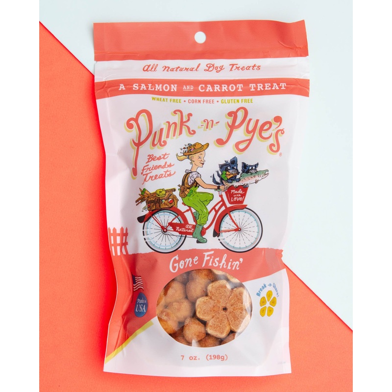 Gone Fishin’ Salmon & Carrot Gluten Free Dog Treats (Made in the USA)