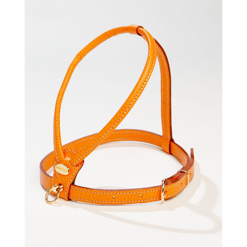 Italian Leather Harness in Orange