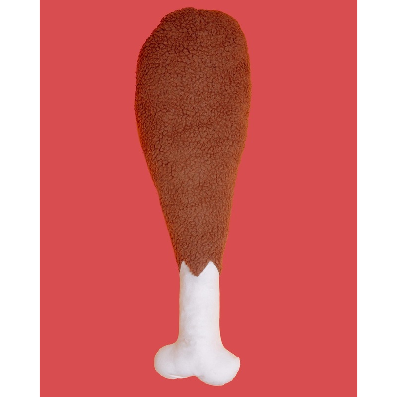 Mega BBQ Drumstick Plush Squeaky Dog Toy (2′ in Length)