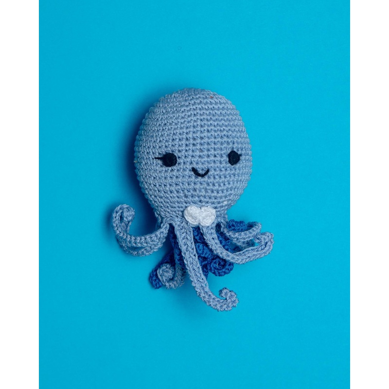 Ollie the Octopus Organic Cotton Knit Dog Toy