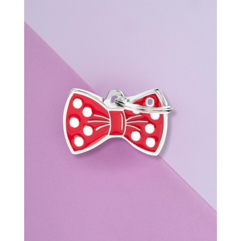 Red Bow Tie Custom Pet ID Tag