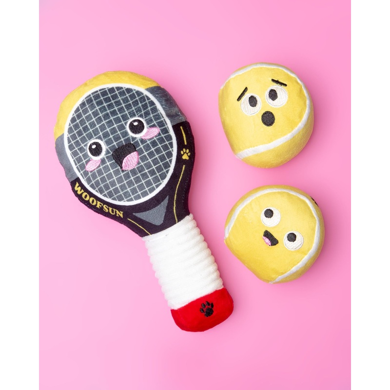 Serving Aces 3-Piece Plush Squeaky Dog Toy Set