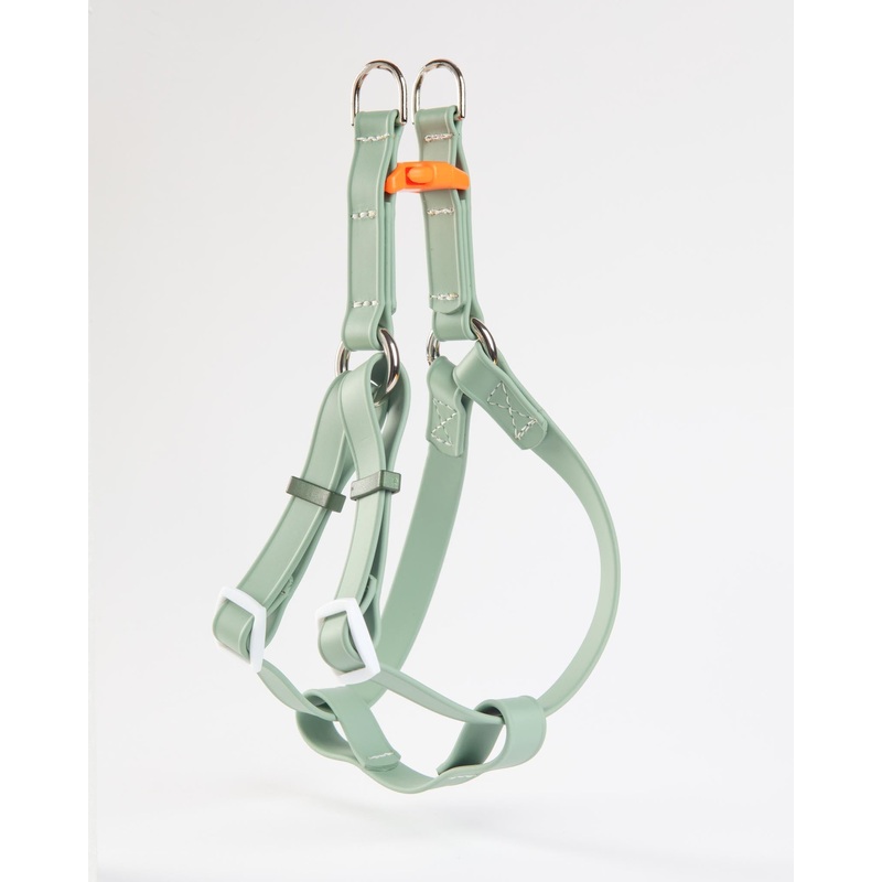 A Walk in the Park Waterproof Dog Harness in Sage Green (Made in the USA)