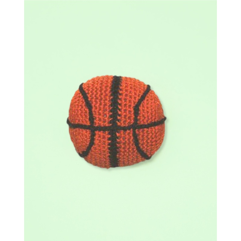 Basketball Knit Dog Toy