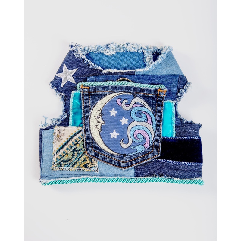 Celestial Denim Harness Vest for Dogs (Made in the USA) (FINAL SALE)