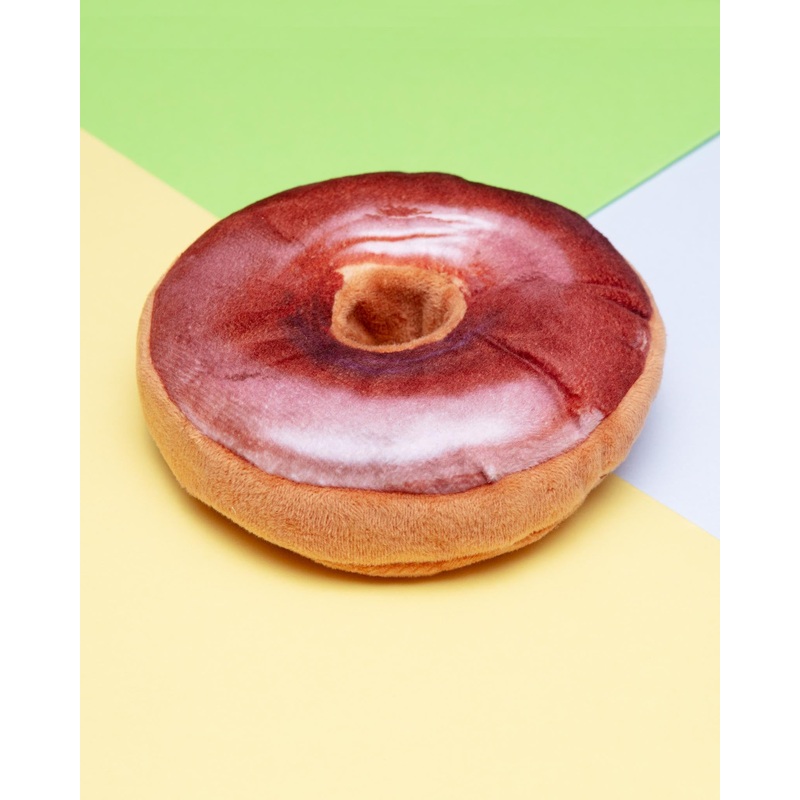 Kuddly Kanine Donut Squeaky, No-Stuffing Dog Toy