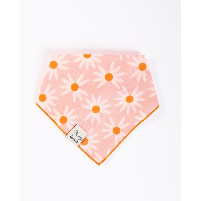 Pink Retro Daisies Bandana (Made in the USA) (FINAL SALE)