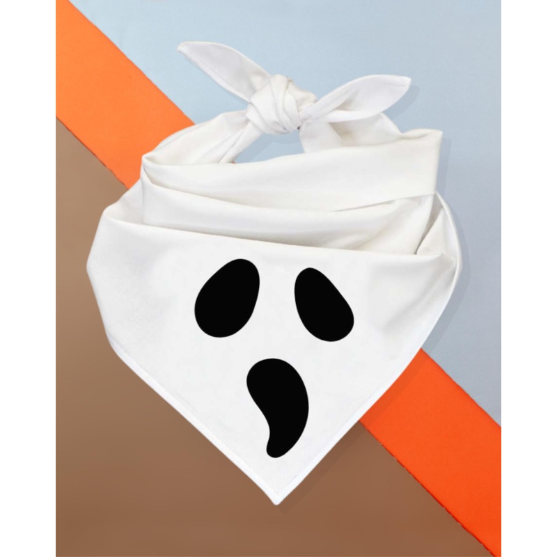 Scream Halloween Ghost Dog Bandana (Made in the USA)