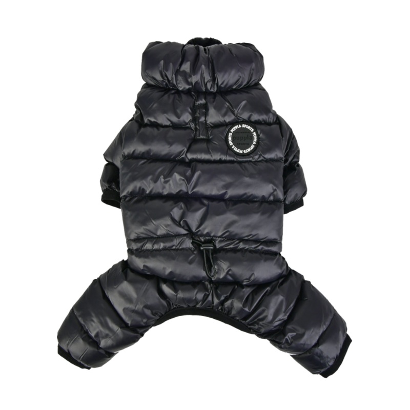 Ultra Light Winter Puffer Jumpsuit in Black