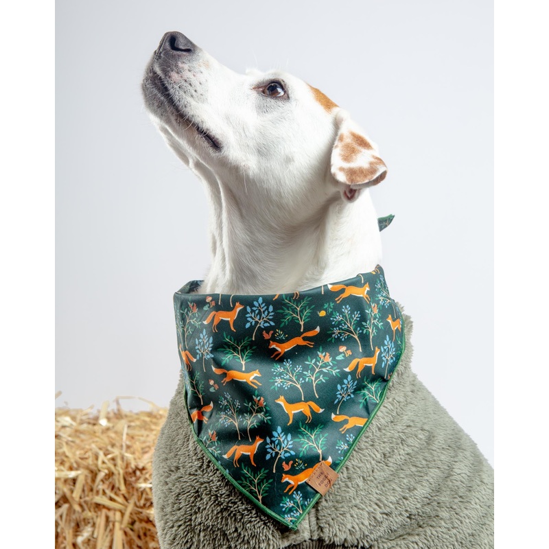 Woodland Fox Dog Bandana (Made in the USA)