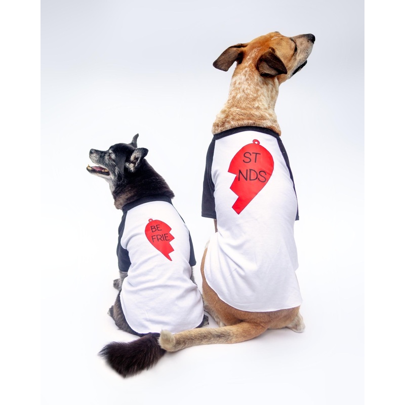 *Best Friends* Graphic Dog T-Shirt (Left Heart)