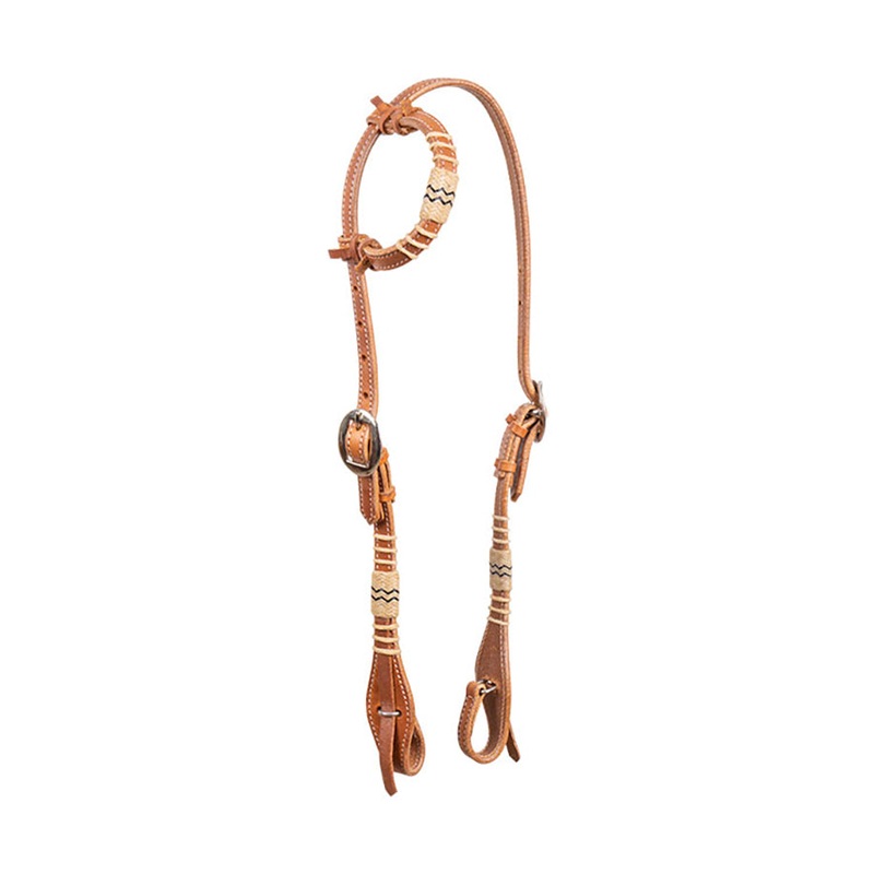 Harness and Rawhide One Ear Leather Headstall