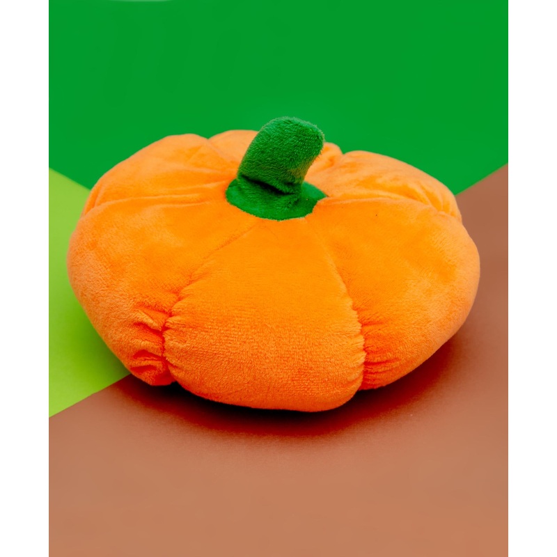 Plush Pumpkin Squeaky Dog Toy