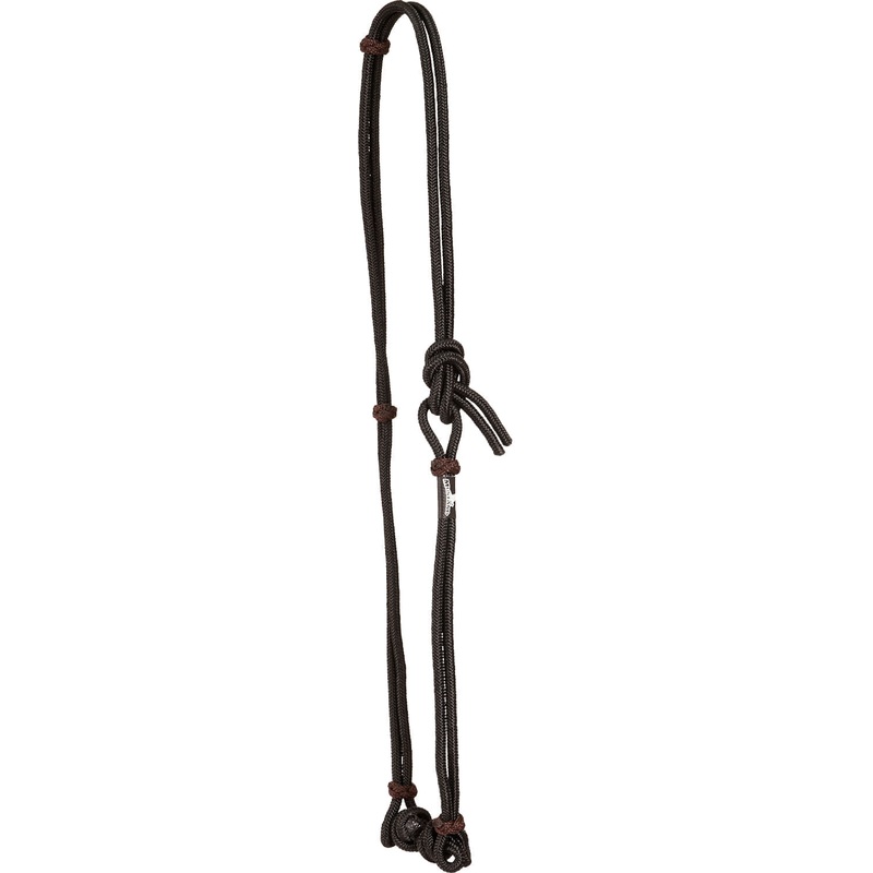 Mustang Nylon Rope Headstall|Black|Tan