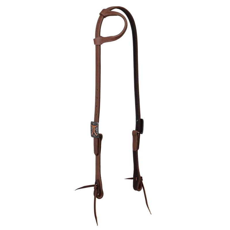Smarty x Synergy Latigo Lined Oil Harness Leather Headstall, 3/4, Sliding Ear