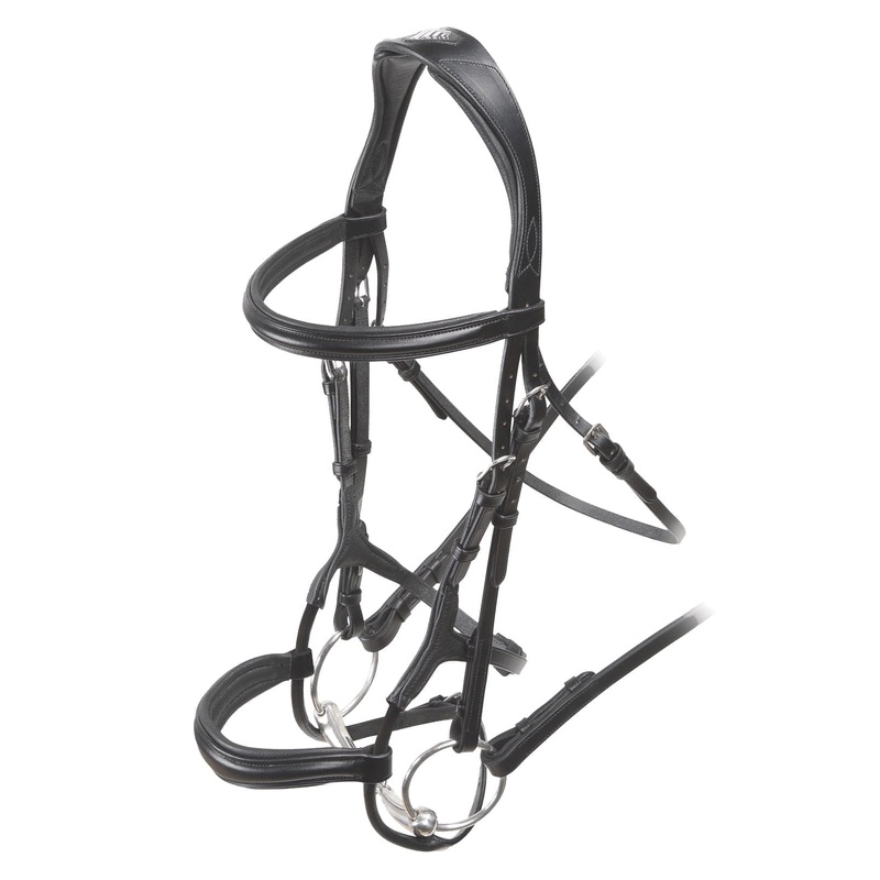 Velociti Rolled Padded Cavesson Bridle