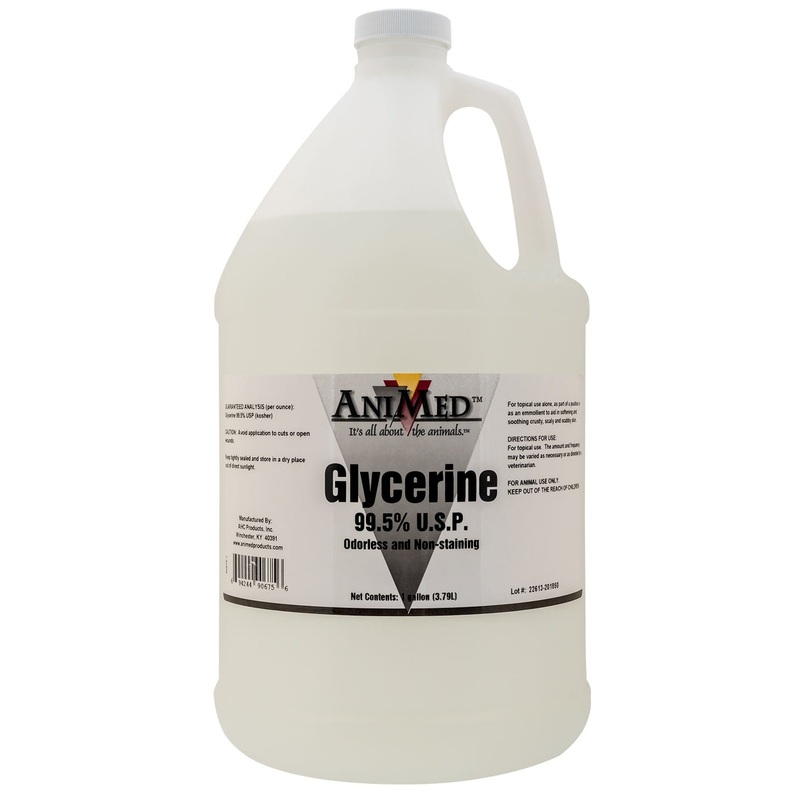 Animed Glycerine 99.5% for Horses & Cattle, gallon