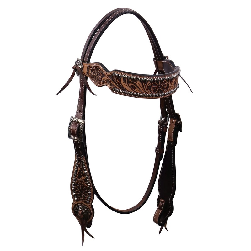 Cody Pro Flower Tooled Headstall