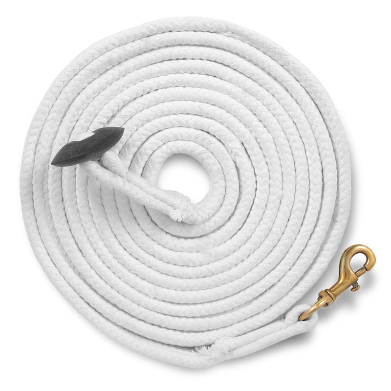 Equine Braided Cotton Lunge Line with Rubber Stopper, 25′ L