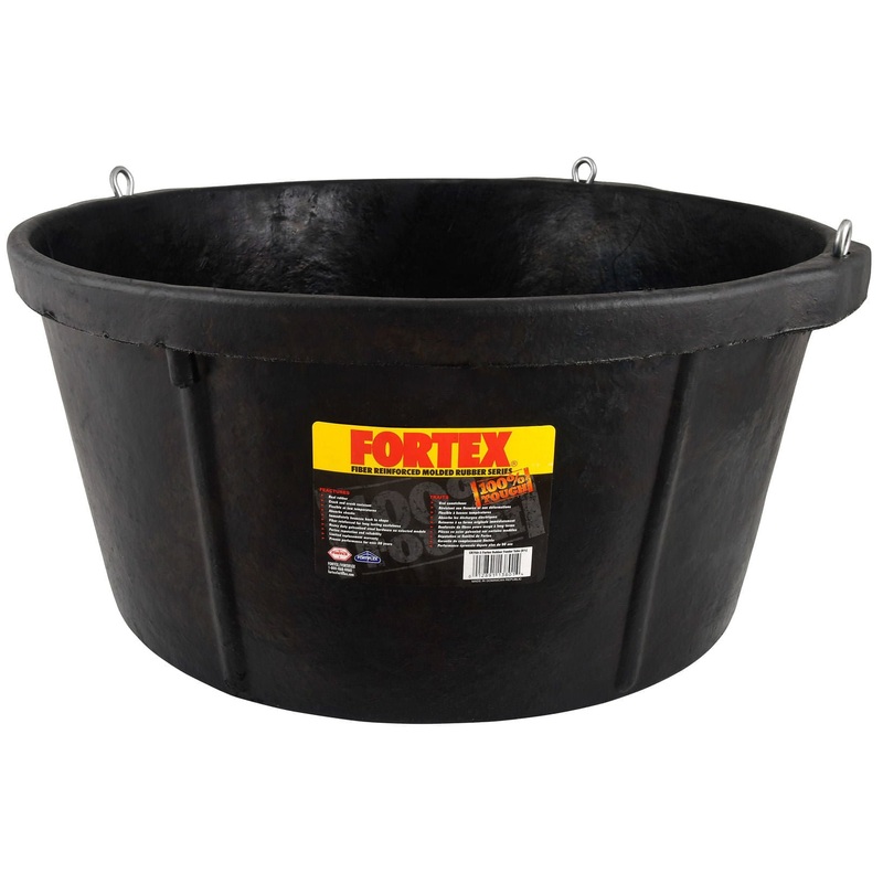 Fortex Rubber Corner Feeder Tub, 6.5 gallon