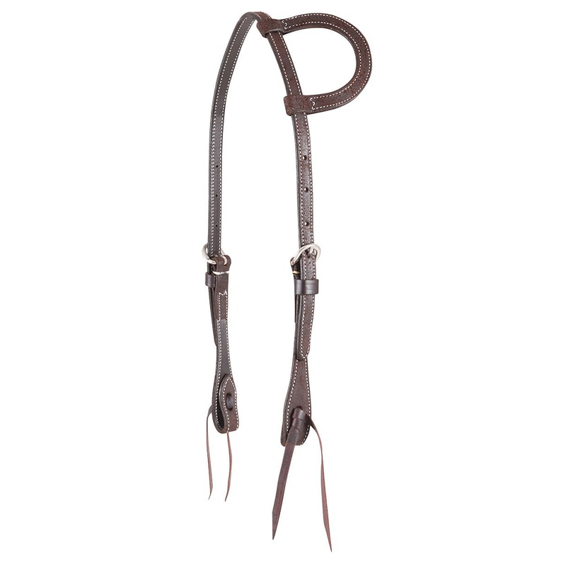 Martin Saddlery Slip Ear Headstall Roughout, Chocolate