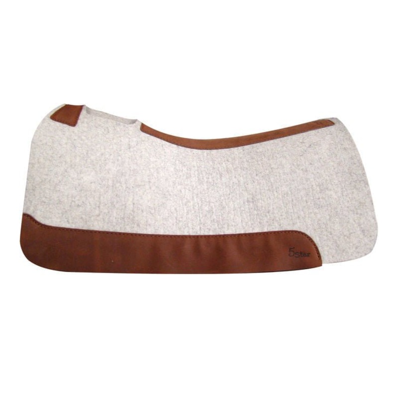 The Roper 5 Star Contoured Wool Saddle Pad for Horses