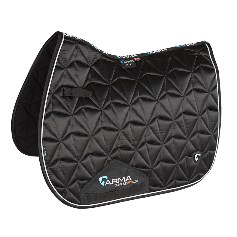 Arma Luxe Gloss Saddle Pad|Black|Navy