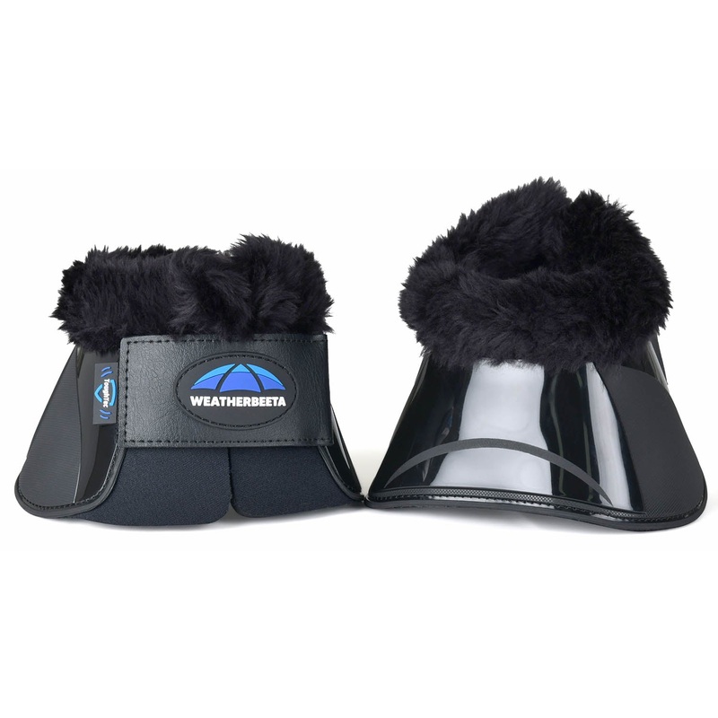WeatherBeeta Tough-Tec Impact Fleece Trim Bell Boots for Horses