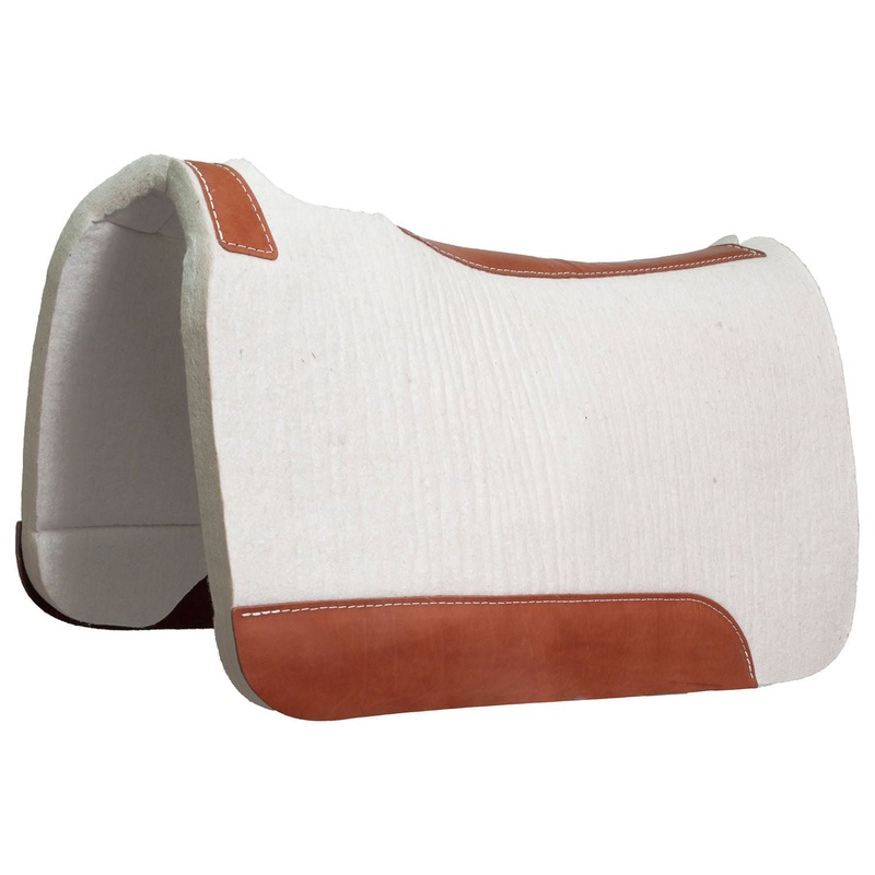 Blue Horse 100% Pressed Wool Contoured Saddle Pad