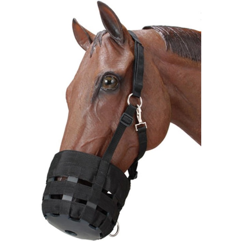 Nylon Horse Grazing Muzzle|Large Horse Grazing Muzzle, Black|Horse Grazing Muzzle, Black|Pony Grazing Muzzle, Black|Miniature Grazing Muzzle, Black