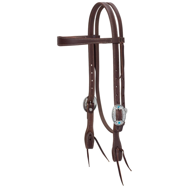 Working Tack Feather Designer Hardware Browband Headstall