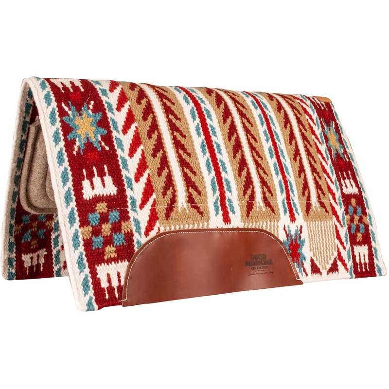 Good Medicine Morning Star Saddle Pad, Cream/Tan/Red/Brown, 38 x 34