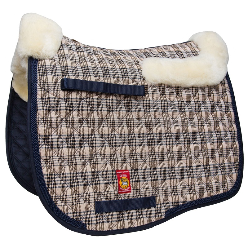 Lettia Baker Plaid Sheepskin Dressage Pad
