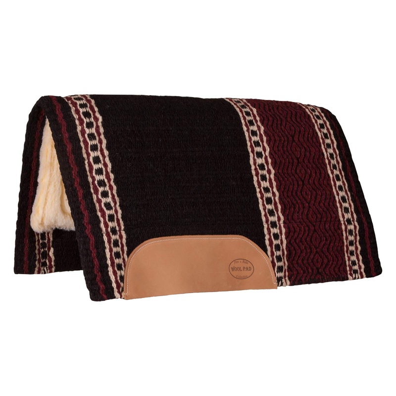 New Zealand Wool Fleece Saddle Pad for Horses  34 x 36, Shock-Absorbing Felt Center