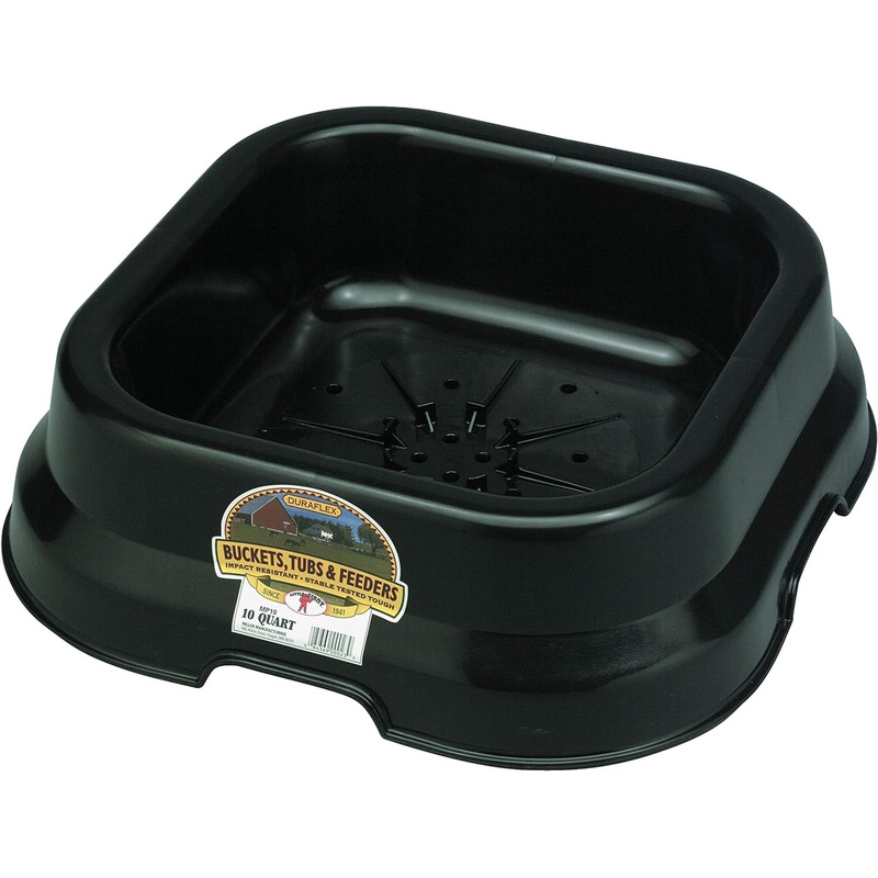 Plastic Salt & Mineral Block Pan, 10 qt, Black