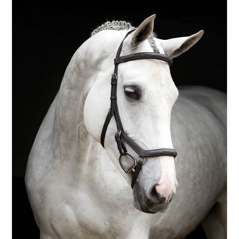 Rambo Micklem Deluxe Competition Bridle, Dark Havana