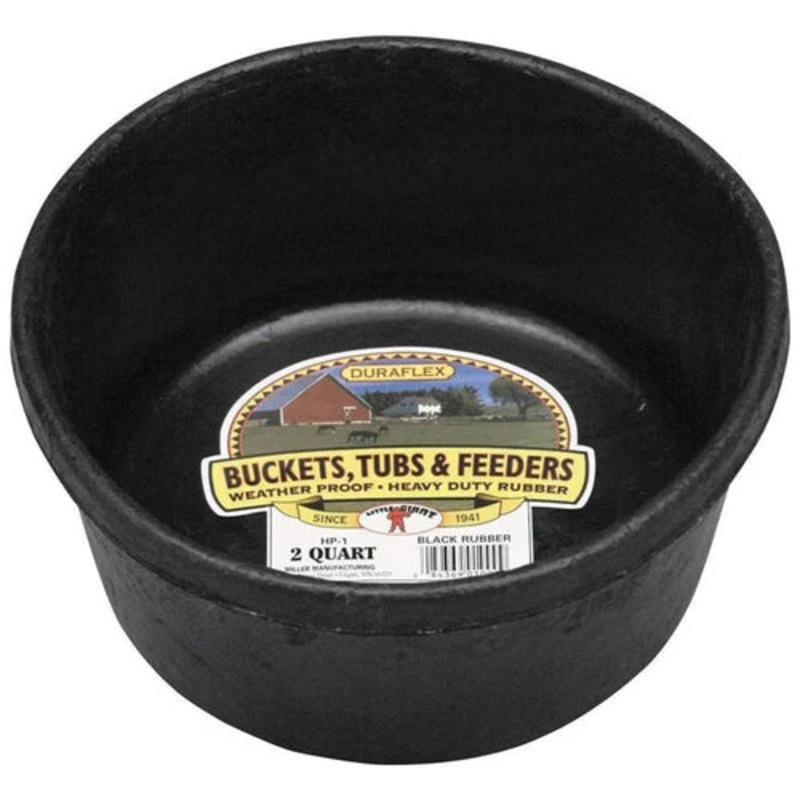 Rubber Feed Pan|Black|2qt|4qt|3 gallon