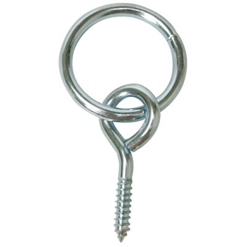 Screw Type Hitching Ring with Screw Eye Hook, 10 ct