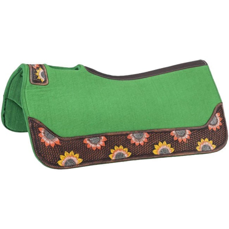 Tough1 Sunflower Contoured Felt Saddle Pad, 31 x 32